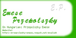 emese przepolszky business card